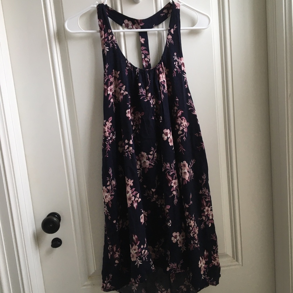 Loose fitting floral cotton dress